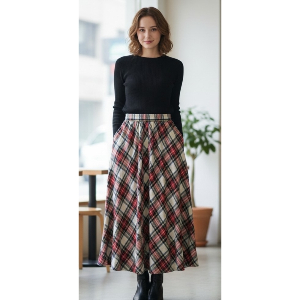 The Art Shirt Vintage Tartan Plaid Skirt Size 13-14 Made In The USA